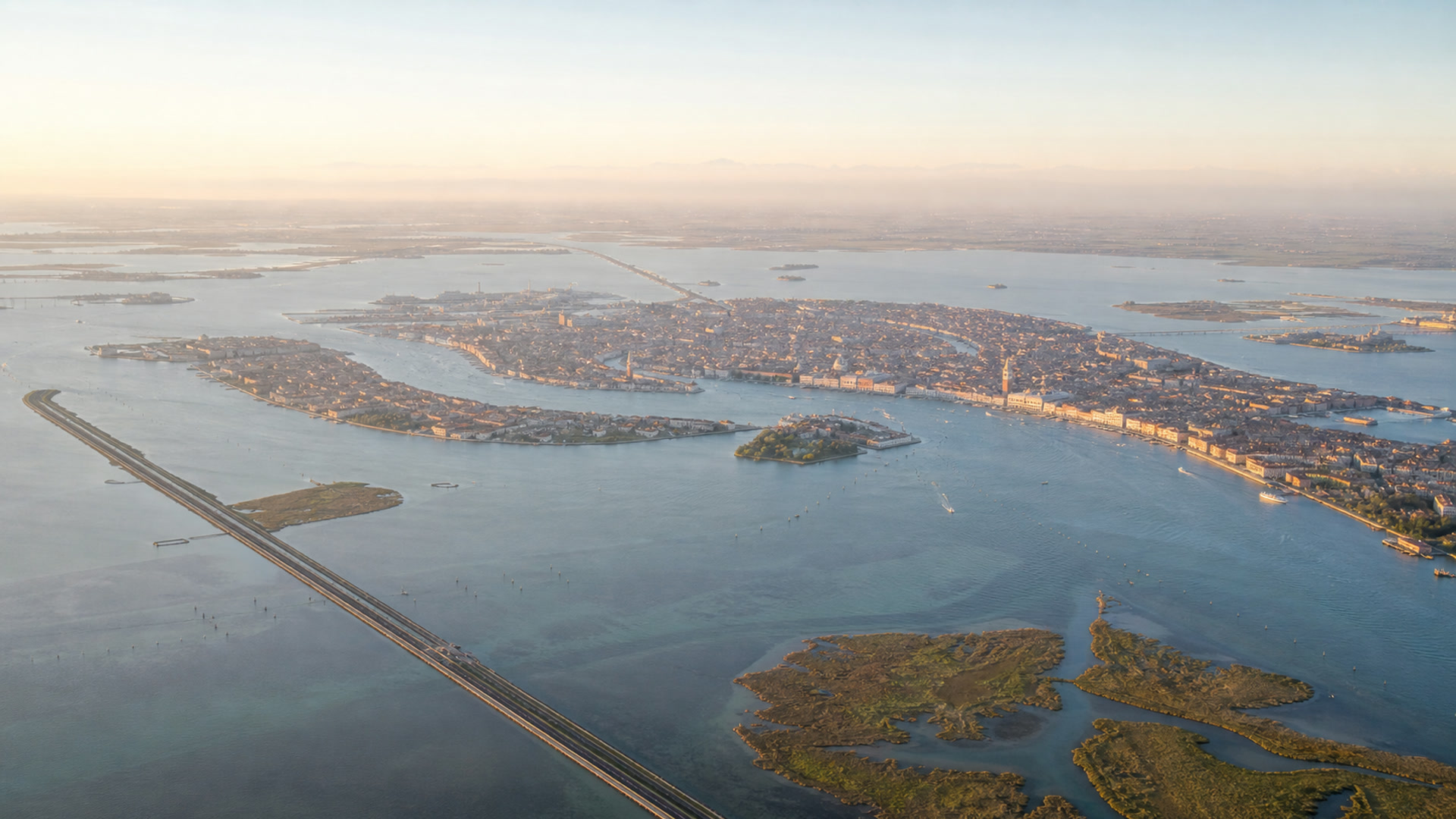Venedig als Ziel eines Europaflugs